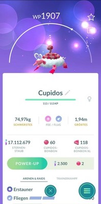   Pokemon Cupidos Enamoru TIERGEISTFORM #905 Tausch LEGENDÄR Selten Hisui Go