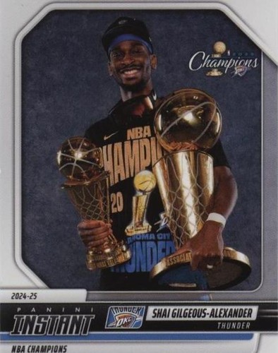Shai Gilgeous-Alexander Noir 16/25 Oklahoma City Thunder Card 