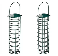 Suet Ball Bird Feeder Outdoor Hanging Metal Wire Wild Fat Green 