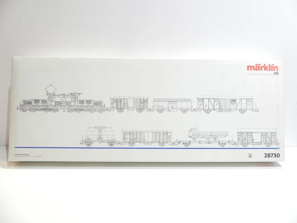 Märklin H0 28730 Schweizer Güterzug m. E-Lok Be 6/8 der SBB Delta in OVP V3949 - Bild 2 von 4