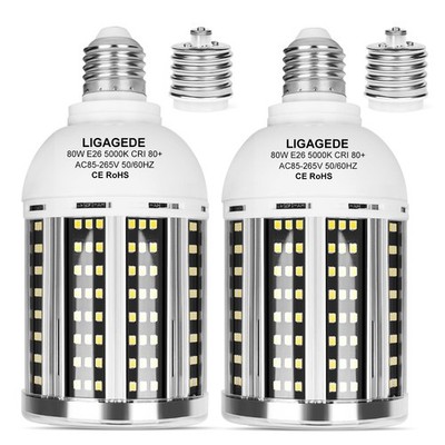 2 Pack 800W Equivalent Led Corn Light Bulb, 8000 Lumen 5000K Daylight White 8...
