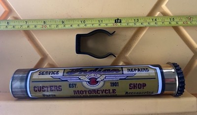 Indian Motorcycle Brass Papers Tube Container