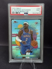 2025-26 Topps Finest Shai Gilgeous-Alexander Uncommon Sky Blue Refractor PSA 9