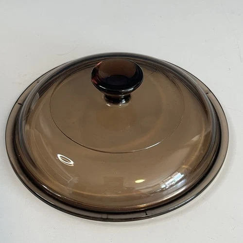 Vision Ware Amber Lid Replacement Corning Pyrex 6 3/8" V-1-C 1 Liter Pot