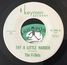 ORIGINAL NORTHERN SOUL VINYL RECORD TRY A LITTLE HARDER THE FI-DELS FREE U.K. PP