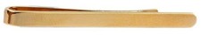 David Van Hagen Mens Plain Polished Tie Slide - Gold