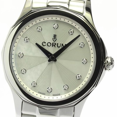 Corum Admiral's Cup Legend Diamant Quarzuhr 12P Edelstahl aus Japan