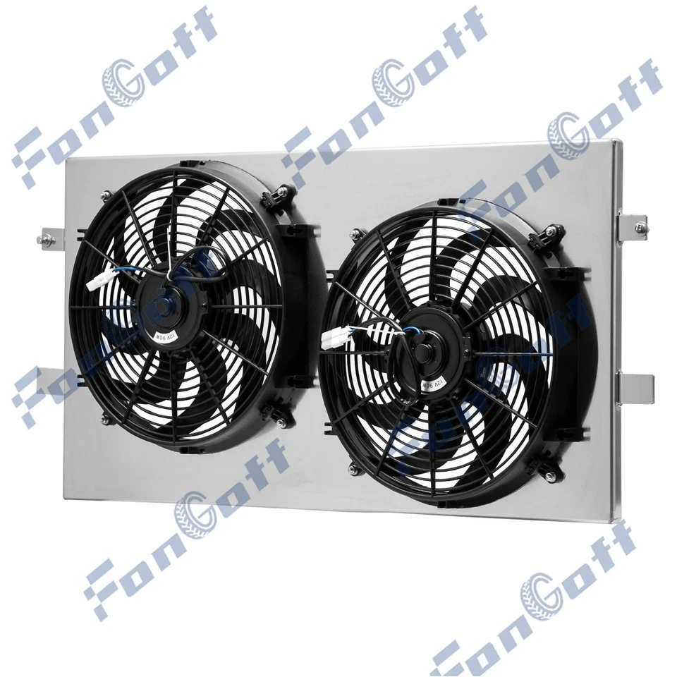 Shroud Electric Fan For Chevy Silverado Suburban Escalade GMC Yukon 34"W Core - Image 3 of 4