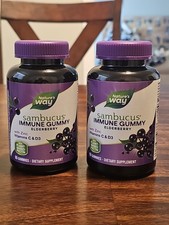 2 Nature  s Way Sambucus Elderberry Gummies, 120 ct. EXP- 1/27