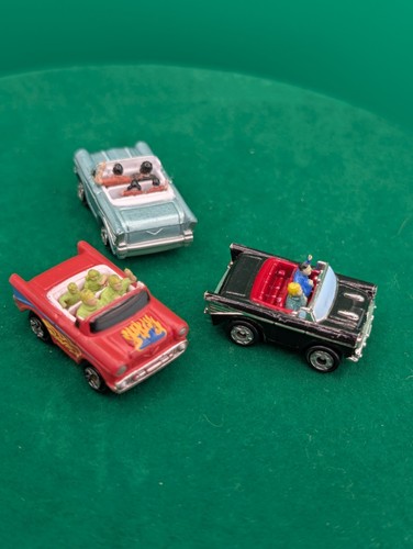 Micro Machines 1957 Chevrolet Bel Air Conv DRIVERS Metallic Green RARE Lot Of 3 - Picture 11 of 16