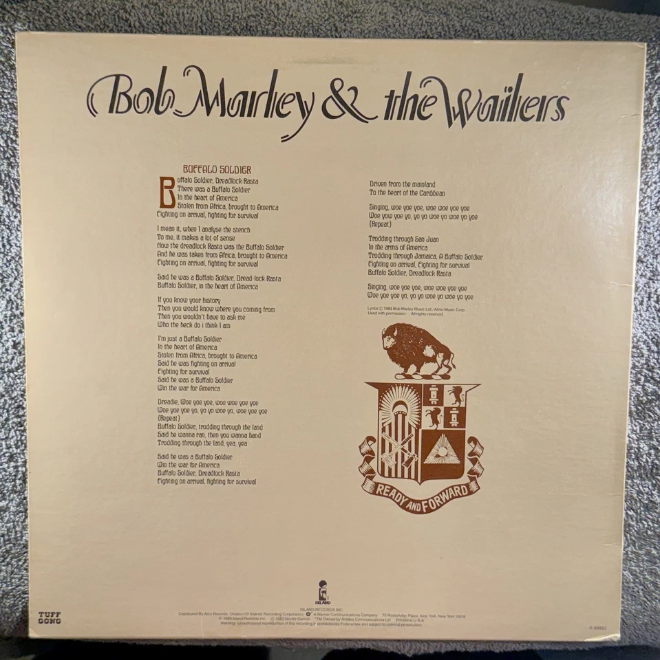 Vintage Bob Marley & the Wailers “Buffalo Soldier” Vinyl LP Record Album Foto 2 de 4
