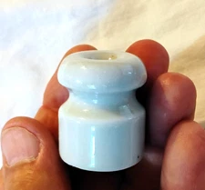 "DARE" Nail-On White PORCELAIN ELECTRIC FENCE INSULATOR....16-25...NOS & NICE!