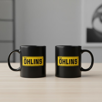 Ohlins Car Racing Black Coffee Mug