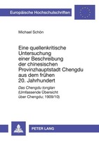 Eine Quellenkritische Untersuchung Einer Beschreibung Der Chinesischen Provinzha