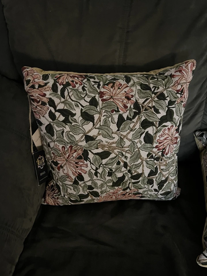 2 almohadas tapices Morris & Co HoneySuckle telas de diseñador de gama alta espalda de gamuza Foto 3 de 4