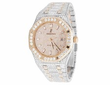 Mens 41 MM Audemars Piguet Royal Oak 2 Tone Rose Gold with 24.5 Ct of VS Diamond 5