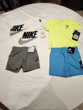 12 Month Boy's Nike Lot Romper Shorts T-Shirts 8 Pcs