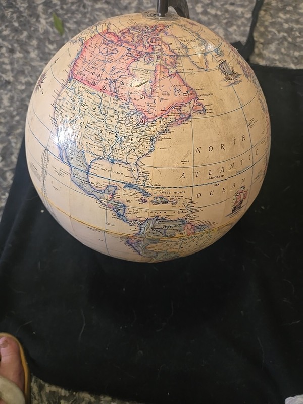 12 in. Terrestrial World Globe Pre 91  Made In Usa