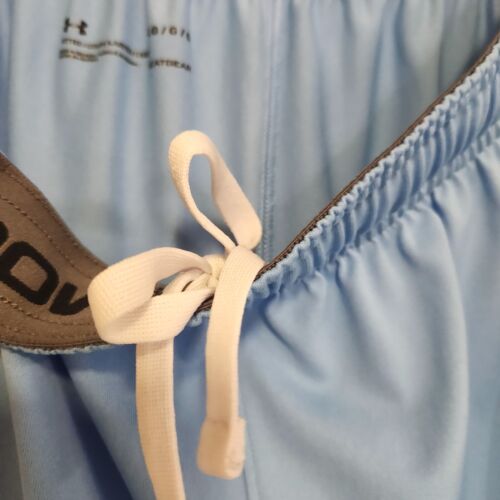 Mens Under Armour Fitted Heatgear Light Blue Athletic Shorts, Size L - Imagen 4 de 4