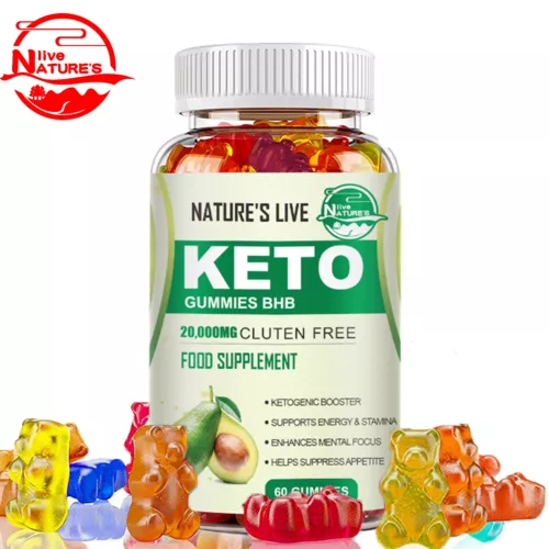 Keto ACV BHB Gummies For Fat Burn Slimming Weight Loss Detox Keto Diet 60 Pills
