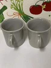 Homer Laughlin Fiestaware 2 FIESTA PEARL GRAY Mugs New