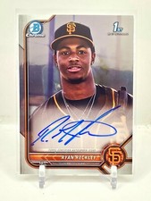 2022 Bowman Chrome 1st Ryan Reckley Base Auto Giants HOT ROOKIE RC Autograph C5