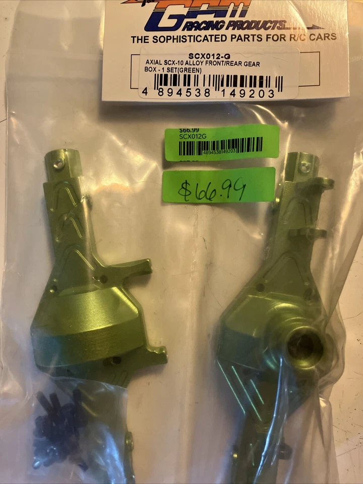 GPM SCX10 Green SCX012-G Front/Rear Gear Box Set &  SCX038GCAG Trans Spur Gear - Image 4 of 4
