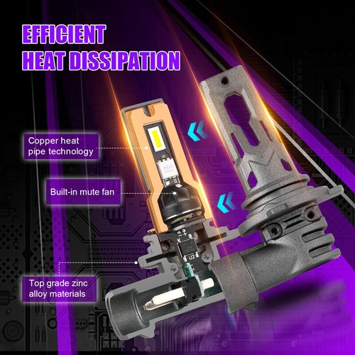 9012 LED Headlight Kit High Low Beam Bulbs 10000LM 6500K White Conversion Bright - Picture 4 of 11