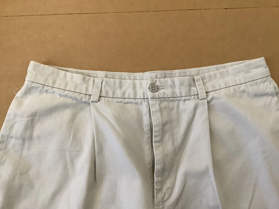 Pantalones Cortos DKNY Hombre Cintura 36 Plisados Blancos 36" x 7" Foto 2 de 4