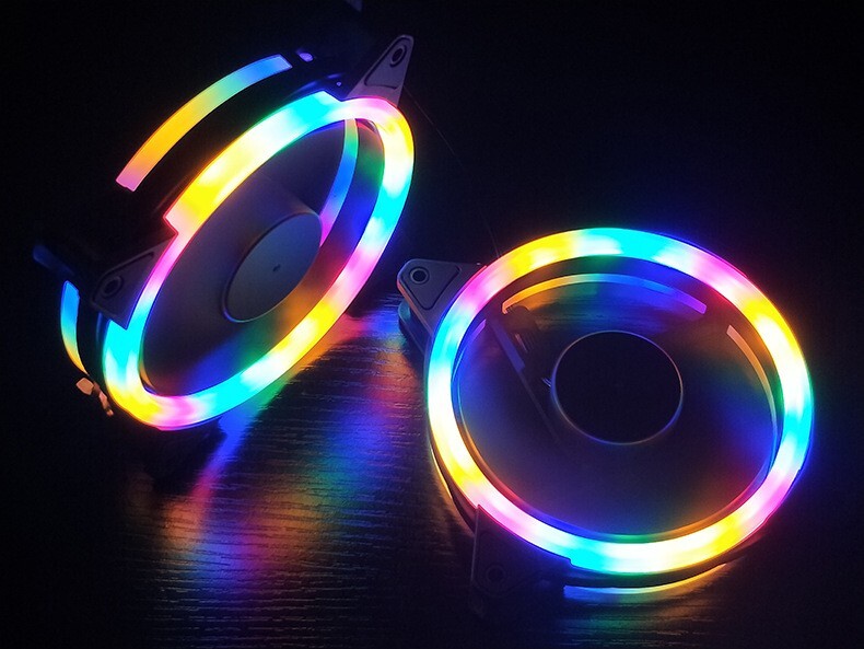 [3-Pack] RGB LED Computer Case Fan PC Cooling Fan 120mm Addressable RGB ...