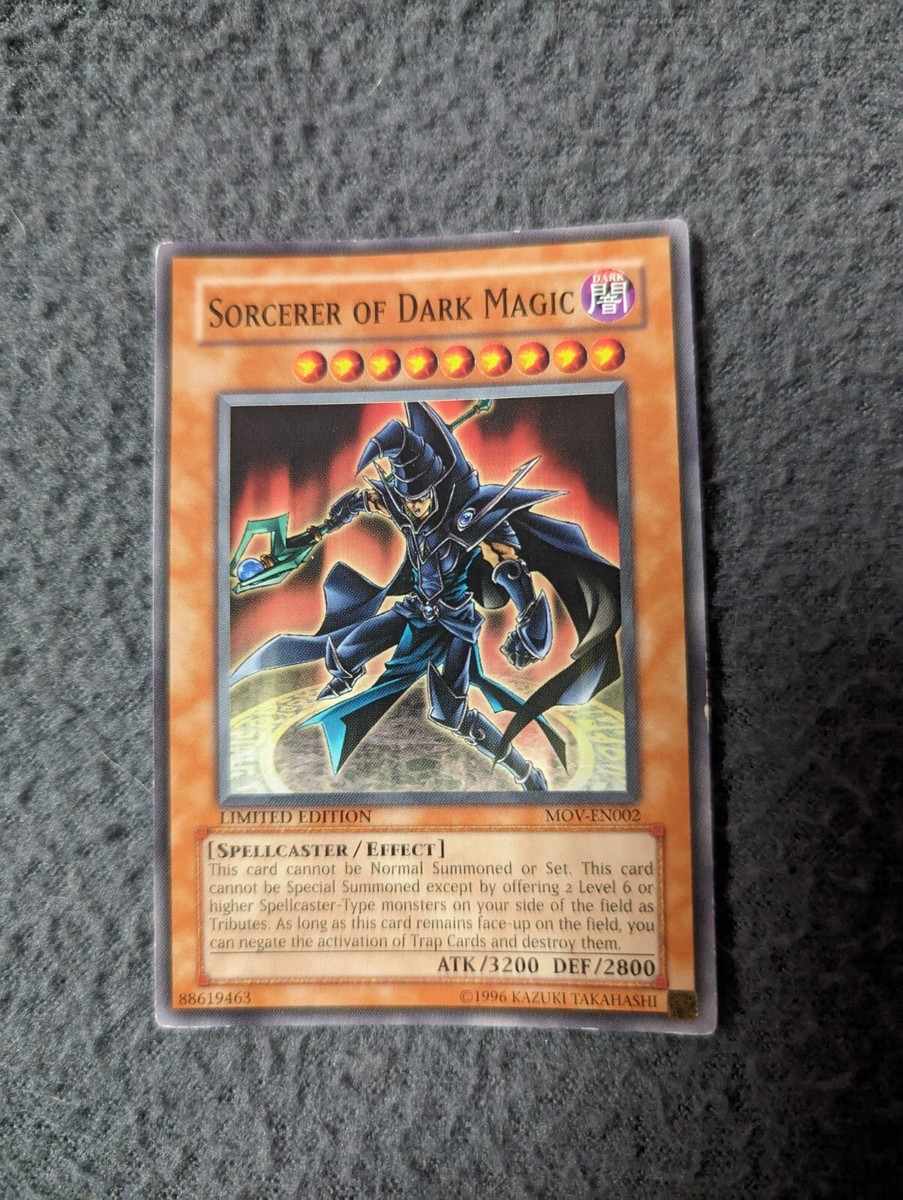 1996 Yugioh Yu-gi-oh card Limited Edition Sorcerer of Dark Magic
