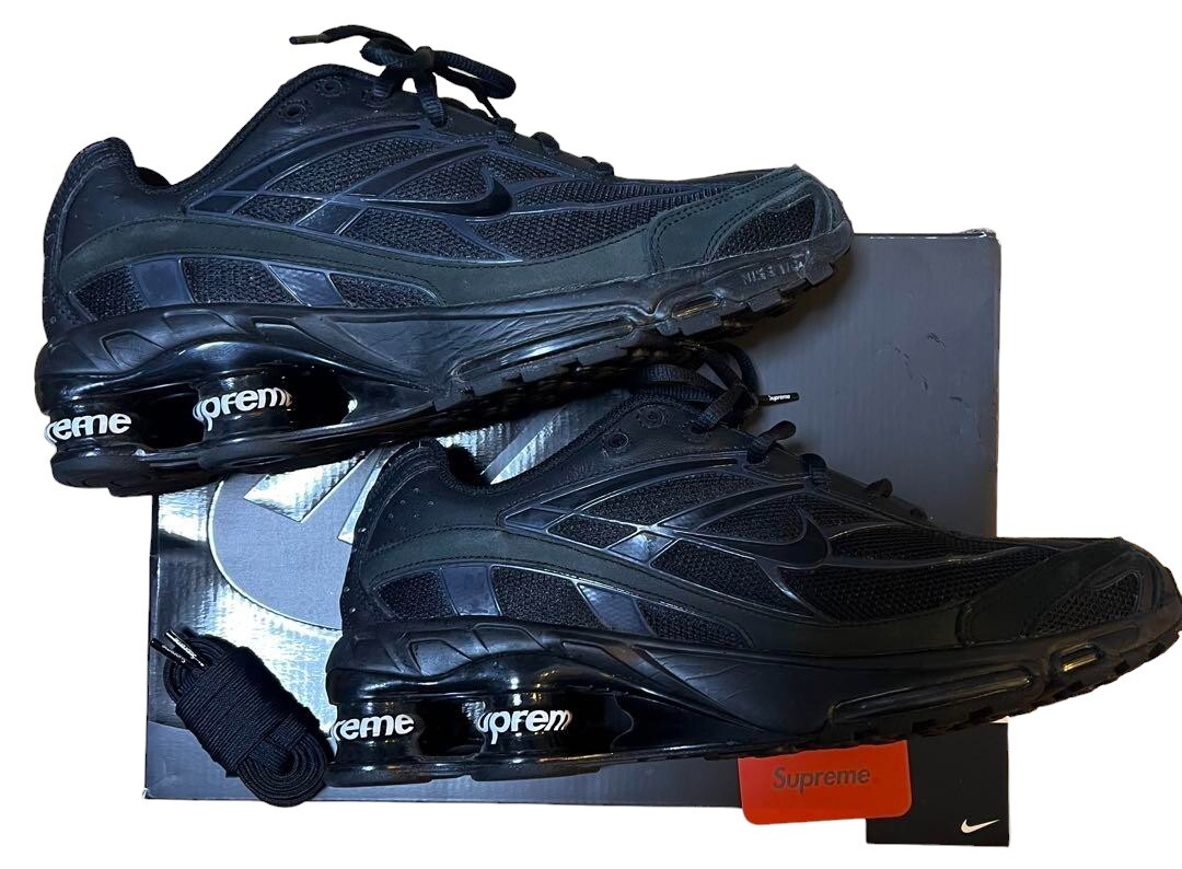 Nike x Supreme Shox Ride 2 SP Black DN1615-001 US 9.5 Men's Nike x Supreme Shox Ride 2 SP Black DN1615-001 US 9.5 Men's