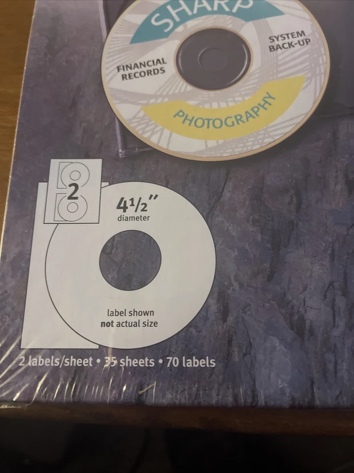Avery 8536 CD-R Disc Labels - White 70 Labels Box 4 1/2" Inkjet - NEW IN BOX! - Image 4 of 4