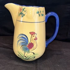 Yellow CRACKER BARREL Porcelain Pitcher