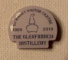 THE GLENFIDDICH DISTILLERY 50TH ANNIVERSARY SCOTCH WHISKY LAPEL PIN