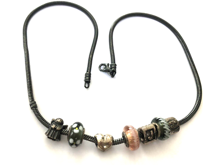 Pandora Snake Chain Necklace With Charms Pandora Moments Heart