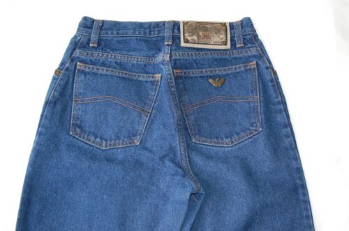 Vintage Armani Jeans Trousers Women's Junior 2XS Blue High Rise Cotton Zip Italy - Picture 6 of 9