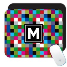 Gift Mousepad : Squares Patterned Elegant Modern Colorful Abstract Pattern