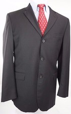 Burberry London Bond Street Super 100s Wool Black Sport Coat Jacket 42 Regular