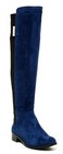 Vince Camuto Kellisi Women's Suede Stretch Tall Knee High Boot Blue Black US 5.5