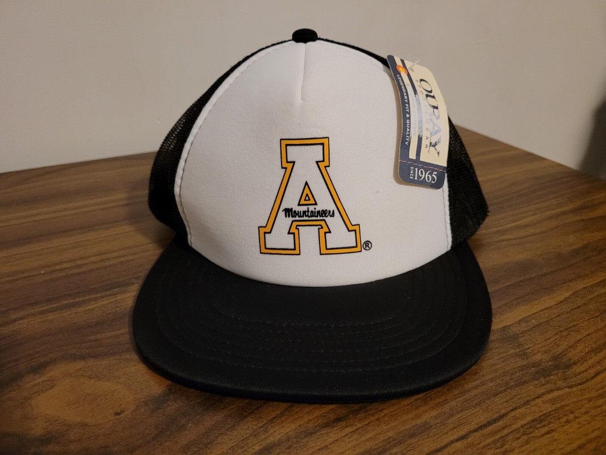 Appalachian State Mountaineers Mesh Hat Cap NCAA Black White Ouray