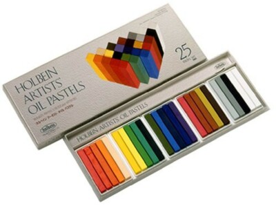 Holbein Künstler Öl Pastelle 25 Farben Set U684 in Karton Japan Neu