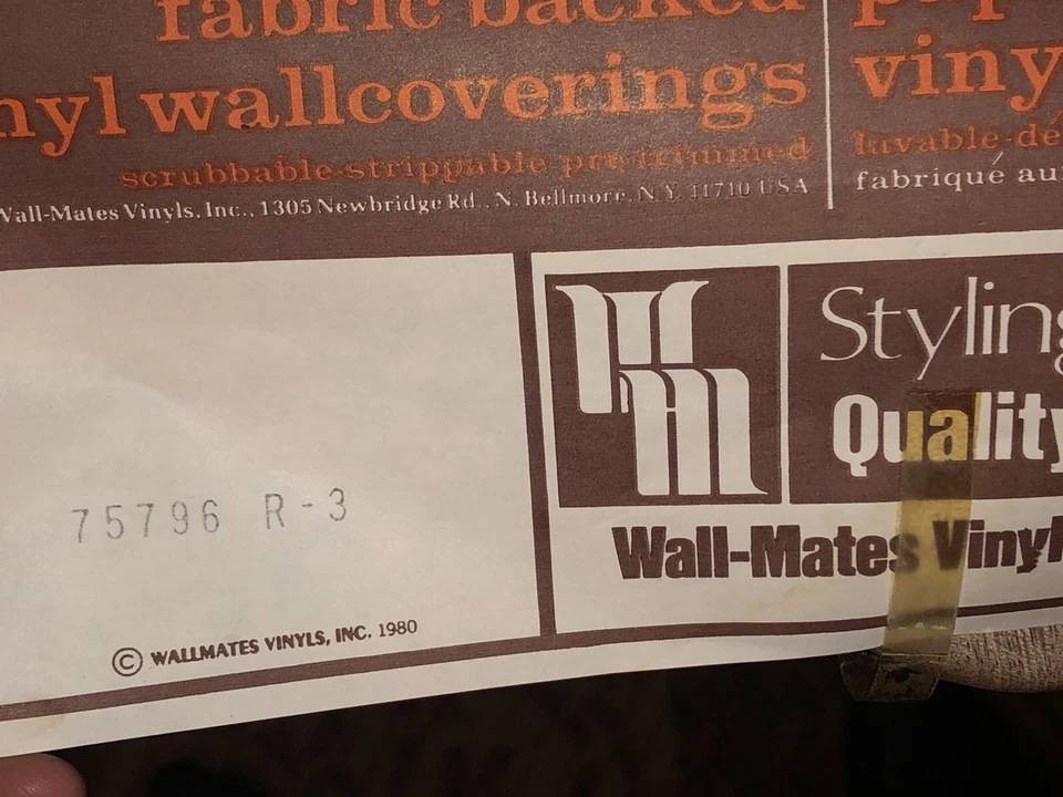 Papel Pintado Original Vintage ART DECO Tela Vinilo Revestimientos de Pared Brillo Foto 3 de 4