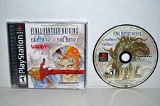 Final Fantasy Origins (Sony PlayStation 1, 2003) PS1 PSOne 2 3 CIB etichetta nera