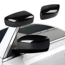 Glossy Black Side Door Rearview Mirror Decor Cover Trim For Chrysler 300C 2011+