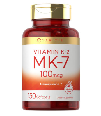 Vitamin K2 MK7 100 mcg | 150 Softgels | Non-GMO, Gluten Free Supplement