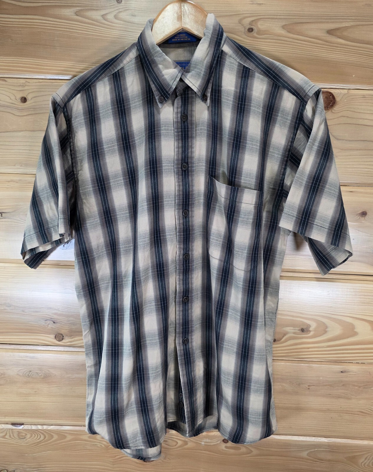 Pendleton Button Shirt Men Medium Short Sleeve Pl… - image 1