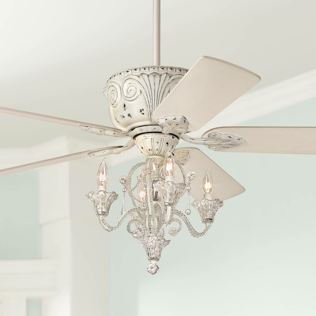 52 Shabby Chic Ceiling Fan With Light Led Dimmable Chandelier