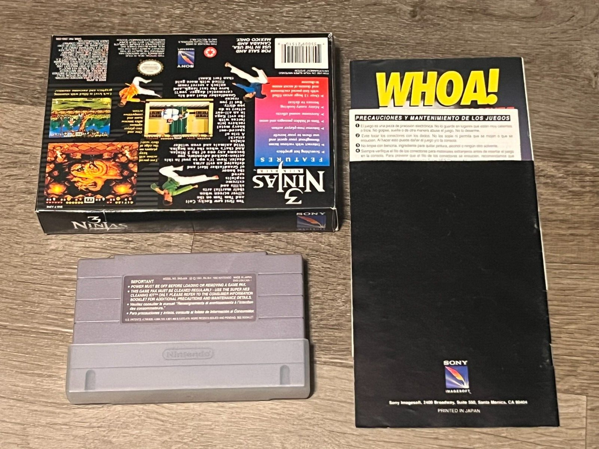 3 Ninjas Kick Back Super Nintendo Snes Complete CIB 3 Ninjas Kick Back Super Nintendo Snes Complete CIB