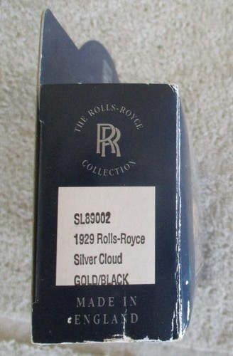 Rolls Royce Collection Die Cast Car, 1929 Silver Cloud, Gold/Black, England - Picture 7 of 7